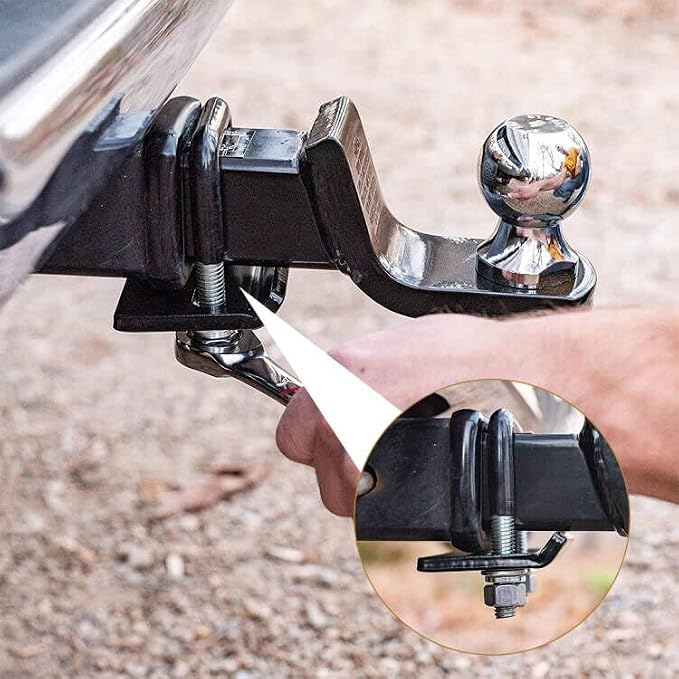 Hitch Tightener Anti-Rattle Clamp, Heavy Duty Steel Stabilizer for 1.25 and 2 inch Trailer Hitches