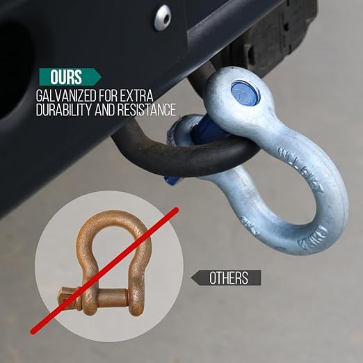 Forged Anchor Shackle 1  Heavy Duty Forged Steel - Versatile  Durable  Working Load Capacity up to 8.5 Ton - Corrosion  Rust Resistant - Towing, Rigging, and Heavy-Duty Equipment (1 Pack)