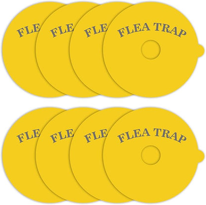 8 Pcs Flea Trap Refills Flea Sticky Pads Refills Discs for Indoor Flea Trap Catcher - 6 Inch