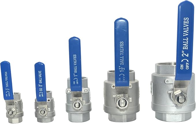DAN SPEED 12" NPT Female 316 Stainless Steel Full Port Ball Valve Vinyl Handle WOG1000 (12 inch)