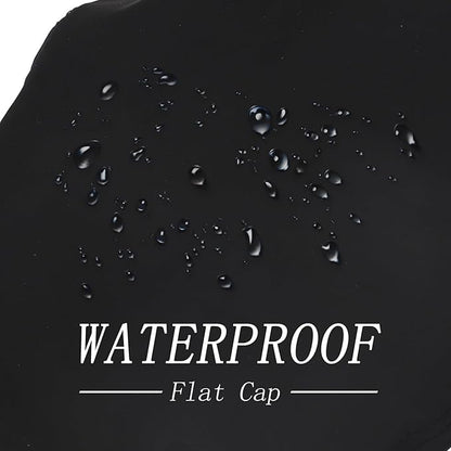 Newsboy Flat Cap for Men Waxed Cotton Cabbie Hats for Men Gatsby Irish Ivy Cap Summer Waterproof Golf Driving Hats
