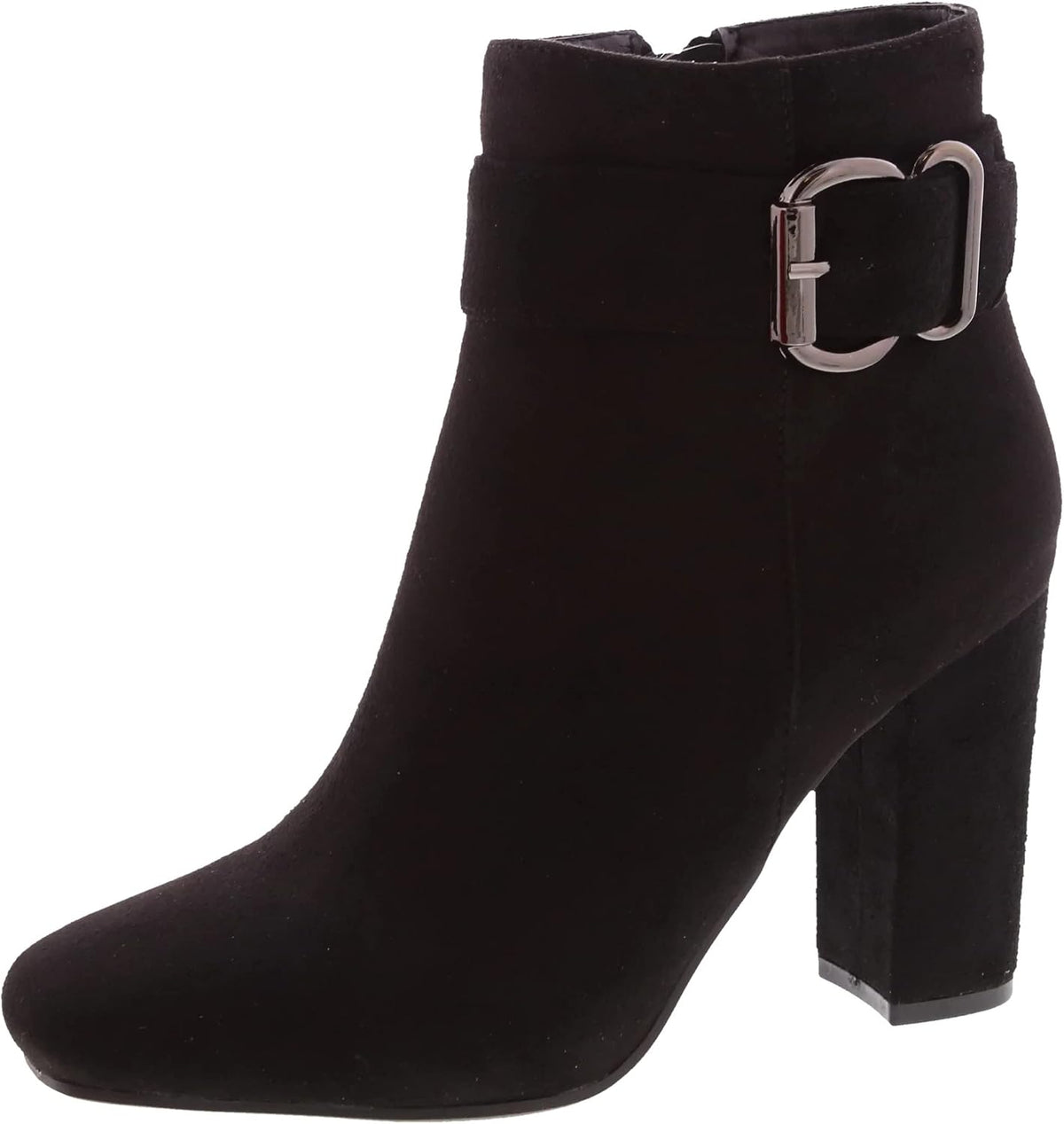 TOP Moda Womens Chunky High Heel Ankle Boots with Buckle