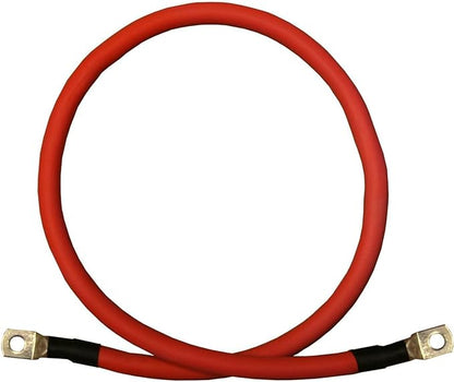 2 AWG Gauge Red  Black Pure Copper Battery Inverter Cables Solar, RV, Car, Boat 9 in 38 in Lugs