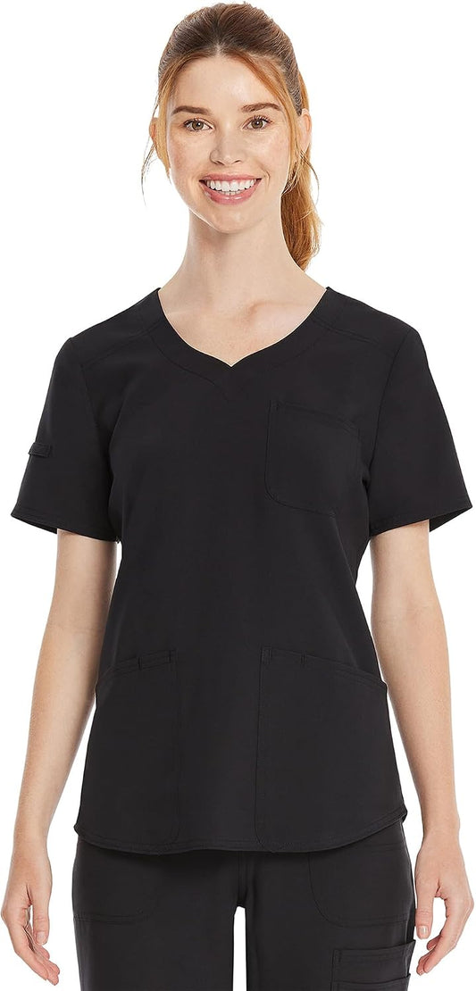 Large, Scrubstar Womens Sweetheart V-Neck Scrub Top Soft Stretch Nursing Uniform with 3 Pockets Women’s Medical Scrubs for Women.