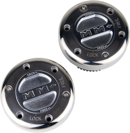 MILE MARKER 449S/S Pair of Premium Locking Hubs fits 1999-2004 F250 F350 F450 F550 | Reliable in Extreme Off Road Conditions | Replaces Original Equipment Manual or Automatic Hubs