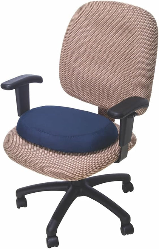 Essential Medical Supply Molded Donut Style Ring Cushion - 16 Inch Navy Chair Pillow Provides Relief for Tailbone, Hemorrhoid Pain and More