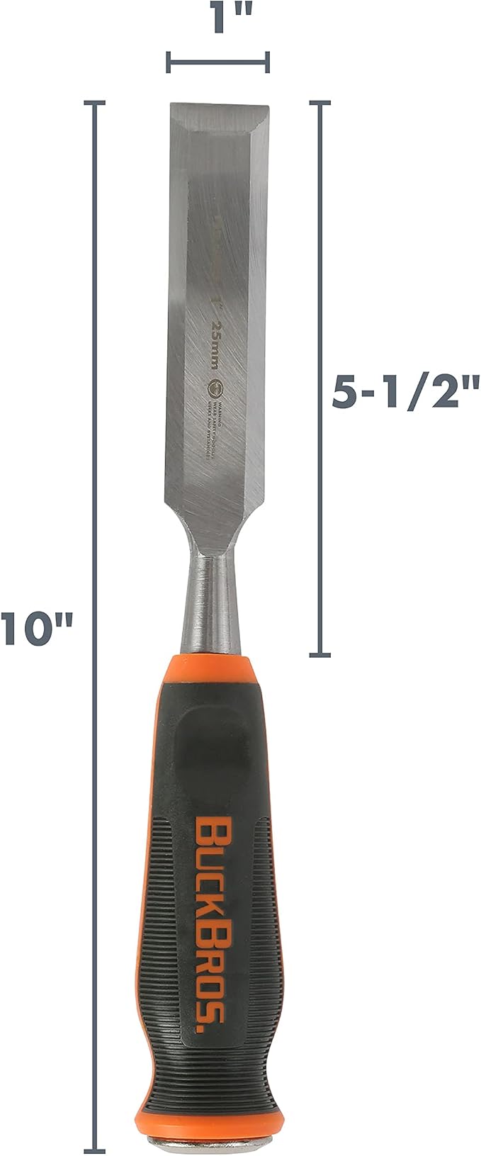 74716 Comfort Grip Wood Chisel – 1" (25MM), Carpentry Chisel, Beveled Edge