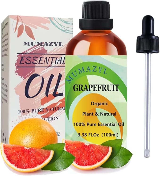 Grapefruit Essential Oil, Grapefruit Oil for Diffuser Cleaning Home Bedroom Perfumes Humidifier Soap Candles 100ml 1 Pack