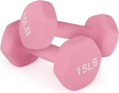 Neoprene Coated Dumbbell Hand Weights, Pair