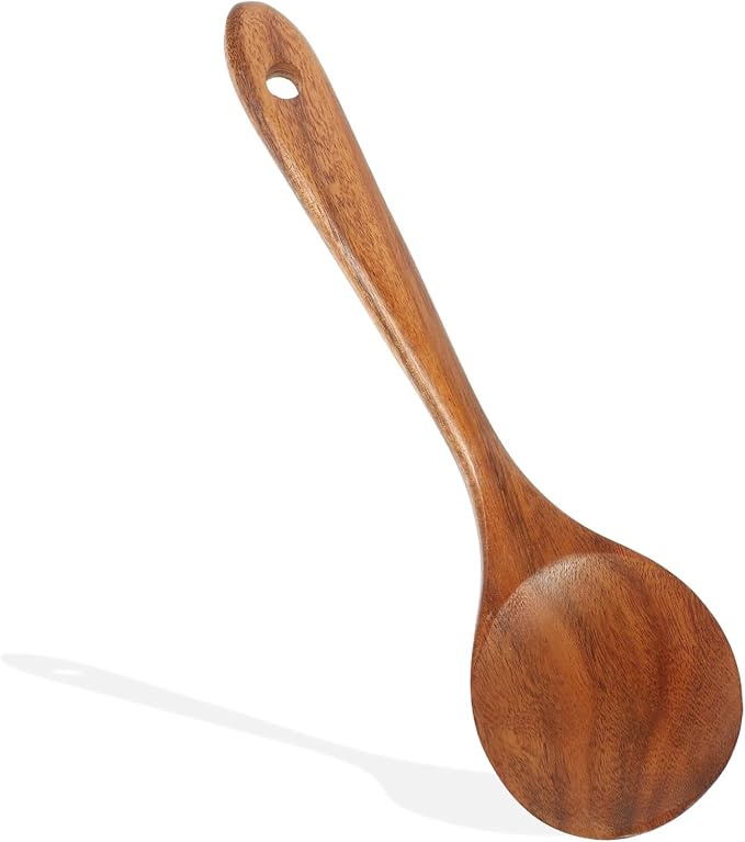 Wooden Mixing Spoon for Stirring Combining and Serving Food Kitchen Utensil