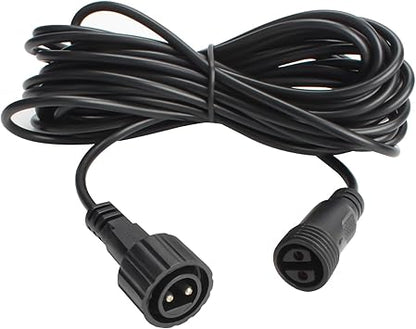 Waterproof Extension Cord, 2 Pin Outdoor Extension Cable with Male and Female Connectors, Wire for Duewot Solar Outdoor String Strip Lights Garden lamp
