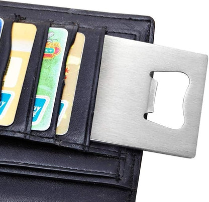 TOPTIE 2 PCS Credit Card Bottle Opener, Stainless Steel Beer Openers Fits in Wallet, Wedding Favors