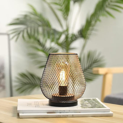 JHY DESIGN Metal Cage LED Lantern Battery Powered Cordless Accent Light with LED Great for Weddings Parties Patio Events for Indoors Outdoors