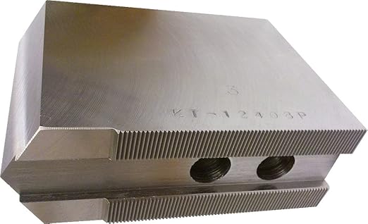 USST KT-12408P Steel Soft Chuck Jaws for 12" CNC Lathe Chucks, 4" Tall (Set of 3 Pieces)