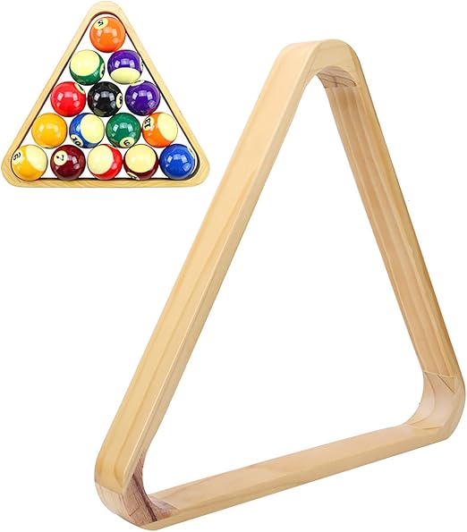flexman Pool Ball Rack, Wooden Billiard Ball Rack, Pool Table Ball Holder Positioning Rack, Sports Supplies Accessories for for Snooker or Pool