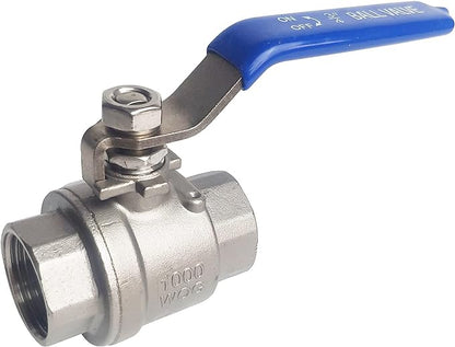 34"" Female Ball Valve NPT Thread 316 Stainless Steel Full Port Ball Valve WOG1000