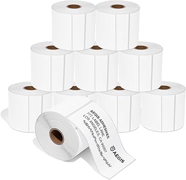 Aegis Adhesives - 3" X 5" Direct Thermal Shipping Labels Compatible with Rollo, Zebra, and Other Desktop Label Printers (10 Rolls, 300Roll)
