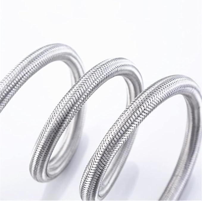 Shower Head Hose 2 pcsSet Faucet Hose Kitchen Basin Mixer Tap Braided Valve Water Hose Connector Adaptor Water Inlet Hose Accessorices Hardware Extension Tubes (Length : 80CM)
