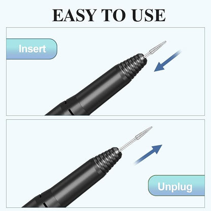 Nail Drill Handpiece Replacement for Professional Nail Drill Machine, 20000 RPM Handpeice Replacement Parts for SUBAY, ALLE S, HOINVO and JIASHENG, Black