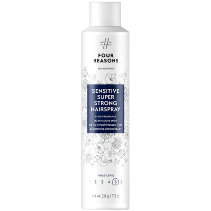 No nothing Sensitive Super Strong Hairspray for Women, Unscented & Hypoallergenic Finishing Spray for Sensitive Scalp, Extra Strong Hold Hair Spray Women, Humidity & UV Protection, 7.5 oz