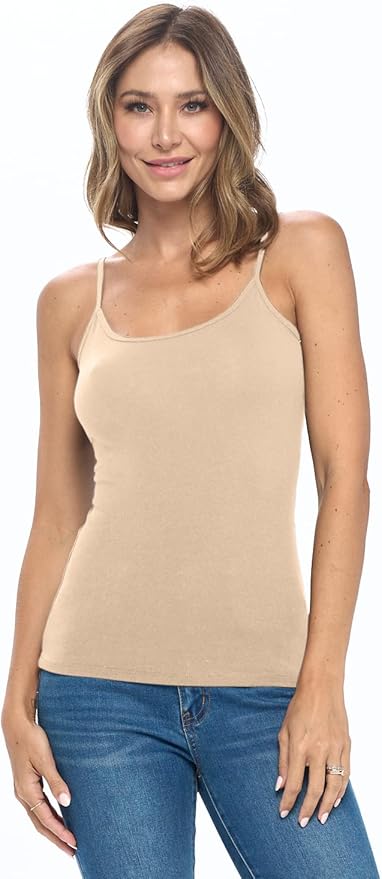 Natural Uniforms Women's Camisole Tank Top-Breathable Cotton Stretch