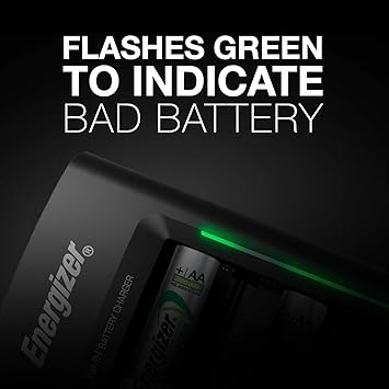 Energizer Recharge Universal Battery Charger with AA, AAA, C, D, 9V Compatibility
