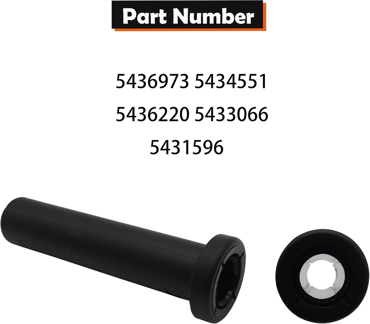 HiSport A-Arm Long Bushing 5436973 - Compatible With Polaris RZR 570 800,Sportsman 300 400 500 550 570 700 800,Scrambler 400 500,Magnum 330 425 500,Replaces 5436220, 5434551,5433066,5431596, (4PCS)