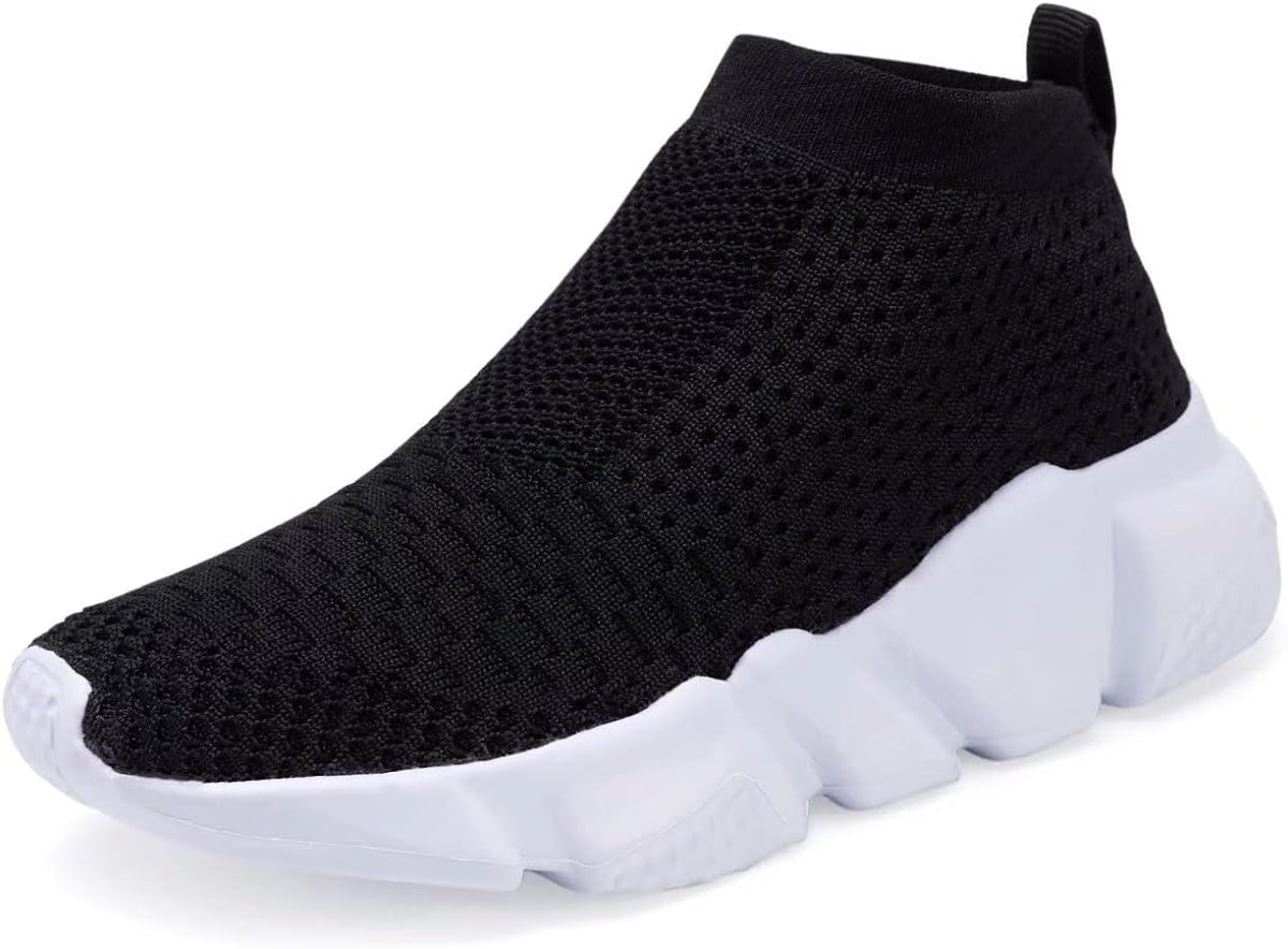 Size 23 Eu kids YAVY Kids Sneakers for Boys Tennis Shoes Girls Sock Sneakers for Kids Slip on Shoes Breathable high top Athletic Lightweight Walking Running Shoes