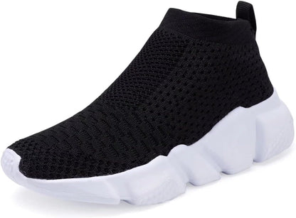 Size 23 Eu kids YAVY Kids Sneakers for Boys Tennis Shoes Girls Sock Sneakers for Kids Slip on Shoes Breathable high top Athletic Lightweight Walking Running Shoes