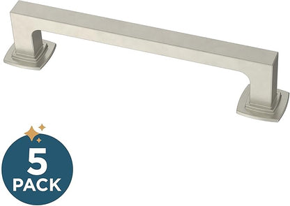 Franklin Brass Parow (1-Pack) Cabinet Handles 5-116" Hole to Hole Satin Nickel Kitchen Cabinet Pulls Drawer Handles Cabinet Hardware Dresser Drawer Pulls P41771K-SN-C