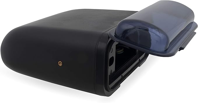 Belva BMRC7B Black Fully Enclosed Marine Radio CoverRadio Splash Guard for Deck or Overhead Installs, Water-Resistant Flip-up Style