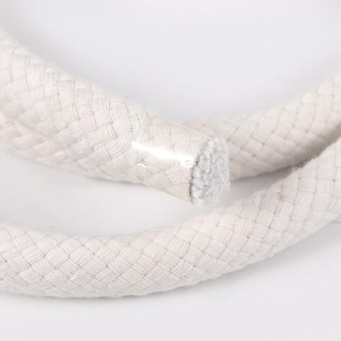 ZOENHOU 131 Feet 12 Inch White Braided Cotton Rope, Natural Durable Cotton Twisted Rope, Cotton Clothesline Rope for Crafting DIY Handmade Projects