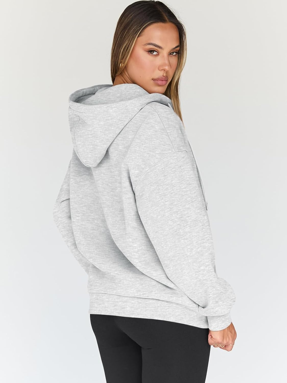 Trendy Queen Womens Zip Up Hoodies Oversized Sweatshirts Fall School Fashion Outfits Casual Jackets 2025 Winter Clothes