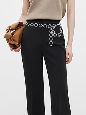Women's Metal Waist Chain Adjustable Body Link Belts for Jeans Dresse