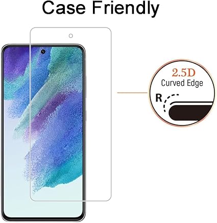 Screen Protector for Samsung Galaxy S21 FE 5G Tempered Glass Film 9H Hardness Scratch Resistant HD Clear2-Pack