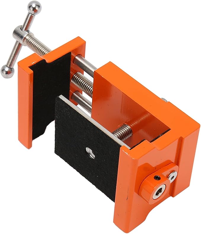 Precision Cabinet Clamp - Automatic Locking, Accurate Cabinet Face Frame Clamp with Protective Pads, Orange