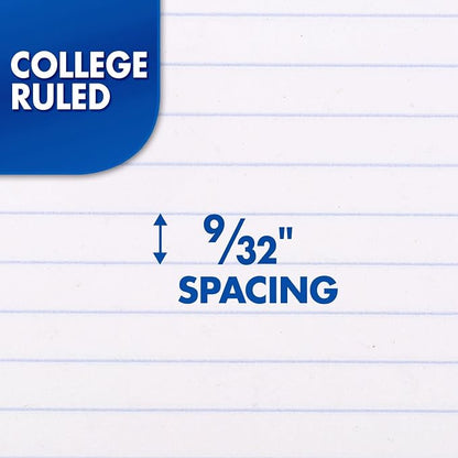 Mead Small Spiral Notebook, 3-Subject, College Ruled Paper, 9-1/2" x 5-1/2", 150 Sheets per Notebook, Color Will Vary, 1 Count (06900)