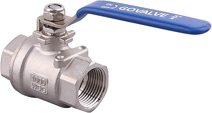 2-PC Ball Valve Stainless Steel - 34" NPT Female Full Port Ball Valve For water oil and gas