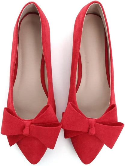 Womens Flats Fashion Pointed Toe Bowknot Ballet Flats Cute Slip On Dress Flats Comfortable Party Wedding Flats2