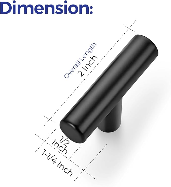 10 Pack 2 inch Cabinet Pulls Matte Black Stainless Steel Kitchen Drawer Pulls Cupboard Handles Cabinet Handles