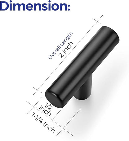 10 Pack 2 inch Cabinet Pulls Matte Black Stainless Steel Kitchen Drawer Pulls Cupboard Handles Cabinet Handles