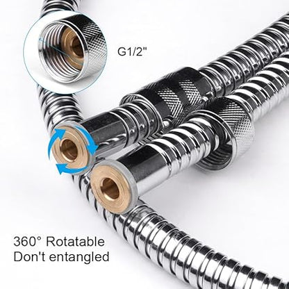 Shower Hose Extra Long 96 inches Shower Head Hose Replacement Stainless Steel Handheld Shower Hose Flexible and Durable with Brass Insert and Nut