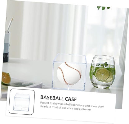 Baseball Display Case Acrylic Box for Baseball Balls Desktop Accessory