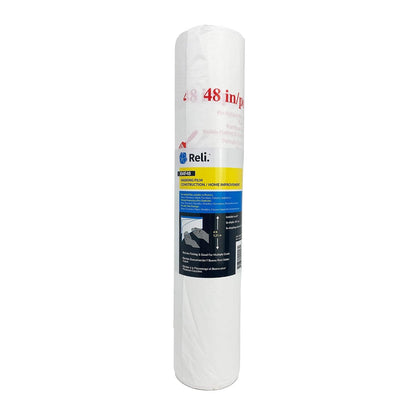 Reli. Masking Film, 1 Roll | 180' Foot x 48" Inch | Masking Plastic Film, Pre-Folded | Hand Masker for Painting & Automotive | Plastic Overspray Protection