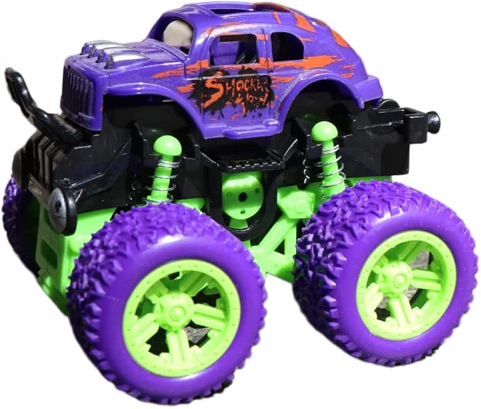 Toy car Four-Wheel Drive Inertia Shock-Absorbing Off-Road Vehicle Model boy Toy car Friction Power Inertia Four-Wheel Drive Shock-Absorbing Off-Road Toy car-Purple