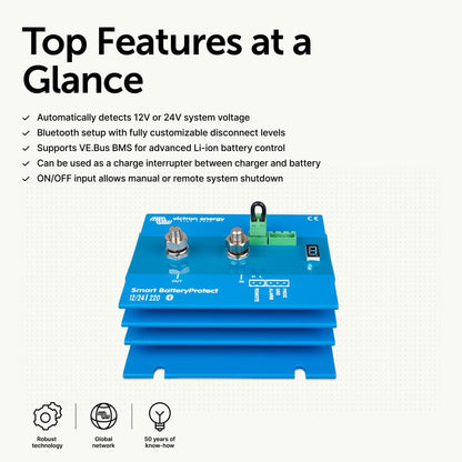Victron Energy Smart BatteryProtect 12/24-Volt 220 amp (Bluetooth)