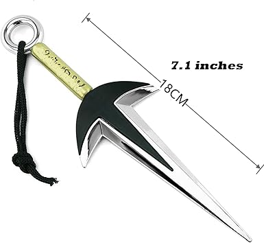 FAYAIALO Minato Kunai 7.1 inches Uzumaki Kakashi Namikaze Kunai Real Metal Ninja Cosplay Figure Model Keychain Collection