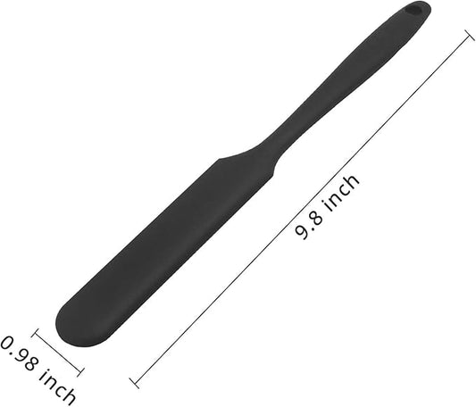 KUFUNG Silicone Spatula, BPA Free  480F Heat Resistant, Non Stick Rubber Kitchen Spatulas for Cooking, Baking, and Mixing (1x10 inch, Black)