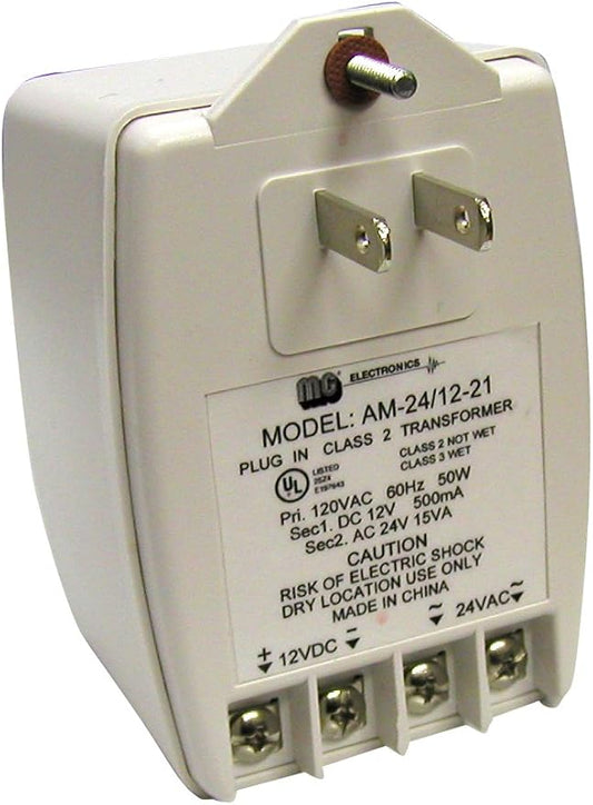 MG Electronics MGT2412DV SECURITY TRANSFORMER DUAL VOLT 12VDC24VAC