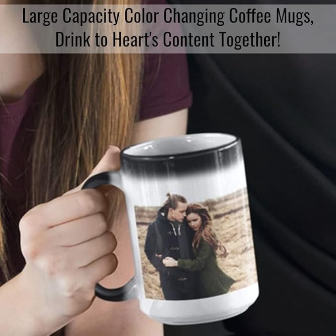 TANGLONG Color Changing Coffee Mugs 15oz Sublimation Mugs Magic Mug Heat Sensitive Coffee Mugs Heat Changing Mugs Tazas Magicas Para Sublimacion Set of 12